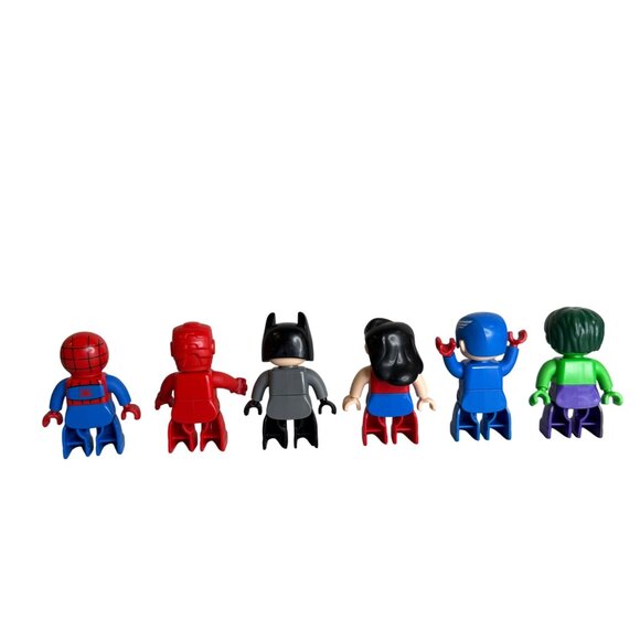 Lego Duplo Superheroes Figures Spider Man Iron Man Batman Wonder Woman Captain A - Picture 2 of 2
